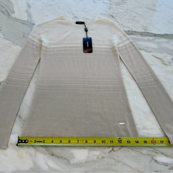 Akris Beige Gradient ECRU lightweight cashmere silk sweater - Picture 13 of 16